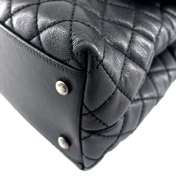 CHANEL Coco Top Handle Medium Caviar Leather Bag - Picture 7 of 10